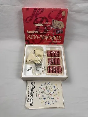 Brother Mademoiselle Auto-Monogram Kit For Any Zig-Zag Sewing Machine NEW OB • $29.97