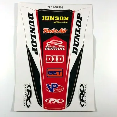 Factory Effex Rear Fender Graphic Honda CRF 450 CRF450R 2002 2003 2004 NEW • $19.95