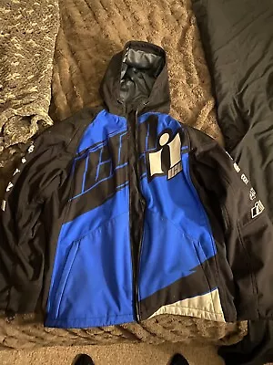 Icon Airform CE Mens Motorcycle Jacket XXL Black Royal Blue And White • $130