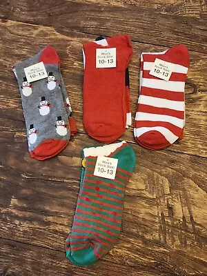 BFNY Holiday Socks Lot Of 4 Pair Men 10-13 • $6.75