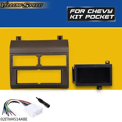 Beige Radio Single Din Dash Pocket Bezel Panel Fit For 88-94 Chevy GMC Trucks • $15.48