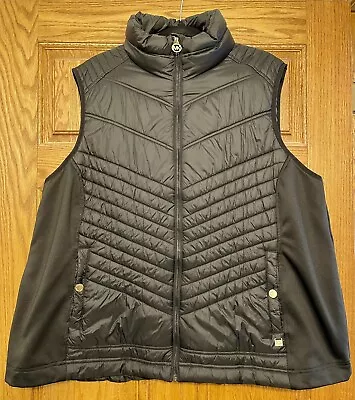 Michael Kors  Puffer Vest Black Plus Size 2X WOMEN  * Pockets Don’t Snap Closed • $29.99