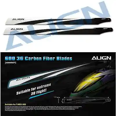 Align 600E 3G  Flybarless Carbon Fiber Blades HD600E • $79.99