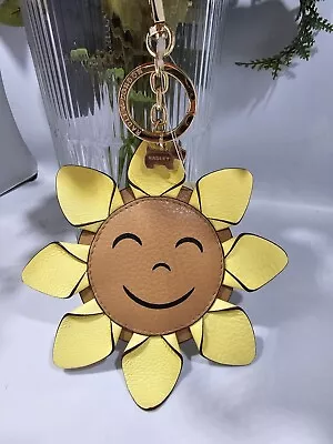 Radley London 🌻 Mimosa Sunflower Yellow Bag Charm Mirror Keyring Flower Bnwt • £26.99