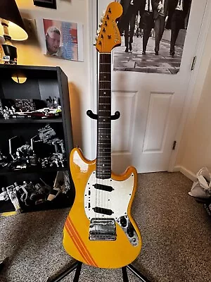 Fender Mustang Competition 1968 Orange Matching Head All Original Rare With OHSC • $4999