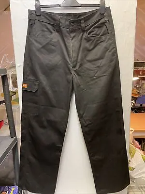 £12.95 • Buy Heavy Duty Hymac Black Workwear Cargo Trousers W36” Inside Leg 30”