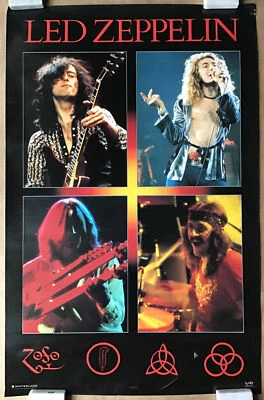 $23.95 • Buy Led Zeppelin Band Members Concert Collage Vintage Poster