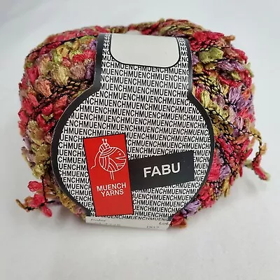 FABU Muench Yarns M 4328 50g New Ribbon Yarn Green Purple France 72m Pink • $3.97