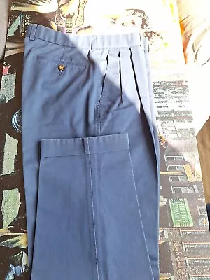 Mens Chinos Trousers Turn Ups  1940s/50s Rockabilly Swing Jive W32L33 • £12