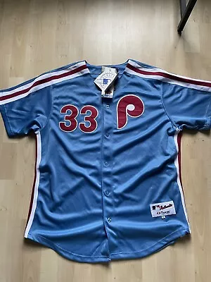 MLB Phillies Powder Blue Jersey Majestic Authentic Cliff Lee • $125