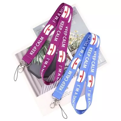 £3.49 • Buy Keep Calm I'm A Doctor Nurse ID Holder Lanyard Medication Pharmacy Neck Strap