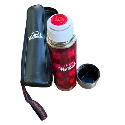 $13.39 • Buy Vacuum Hot Cold Carry Case Red Plaid Tailgate Camping Car Thermo Woolrich