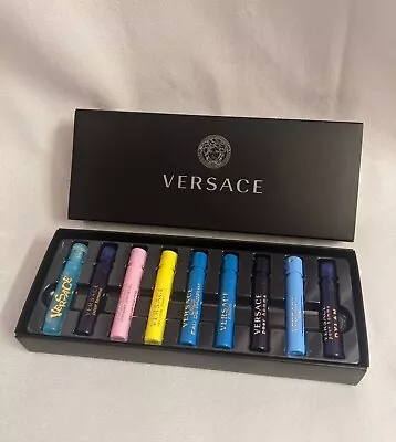 VERSACE 9pc Sample Gift Spray Set ((4 Women’s 5 Men’s) .03oz 1ml Each))  NIB • $34