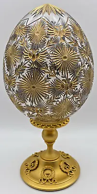 Imperial Faberge Egg ~ Hand Cut Crystal Sun Bursts And Imperial Eagle #4~ In Box • $1099.99