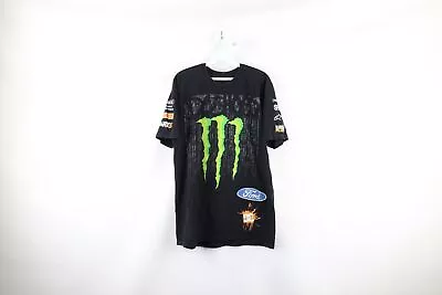 Vintage DC Shoes Monster Energy Drink Mens Large Faded Ken Block Racing T-Shirt • $101.96