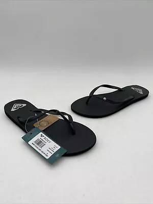 Roxy Womens Roxy Bermuda Flip Flop Sandal Black Size 8 • $11.99