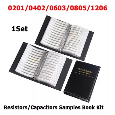 1Set 0201/0402/0603/0805/1206 SMD Resistors/Capacitors Samples Book Assorted Kit • $27.77