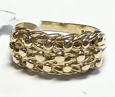 9ct Yellow Gold Keeper Ring Size Q • £125