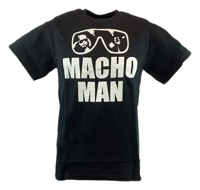 Macho Man Randy Savage Sunglasses Black T-shirt • $27.99