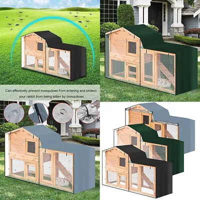 Waterproof Rabbit Hutch Cover 210D Oxford Rabbit Guinea Pig Animal Hutch Cover • $13.16