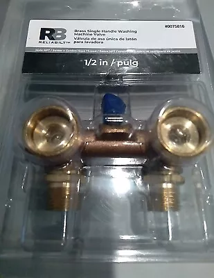 Reliabilt Brass Single Handle Washing Machine Valve #0075816 • $22
