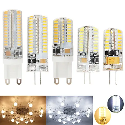 G4 G9 LED Corn Light Bulb Silicone Crystal 3W 4W 5W 6W 9W 3014 SMD Lamp 12V 220V • $3.05