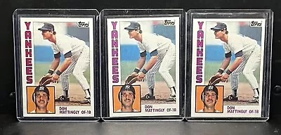 1984 Topps DON MATTINGLY RC #8 NM Lot Of 3 • $12.50