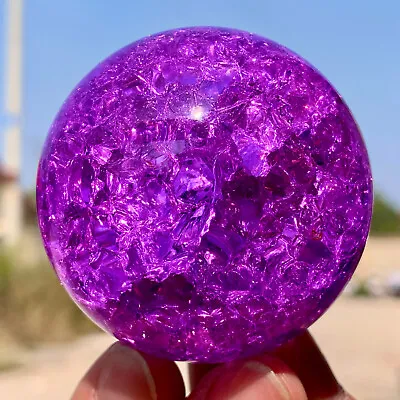 166G Natural Titanium Rainbow Quartz Sphere Crystal Ball Healing • $51.75