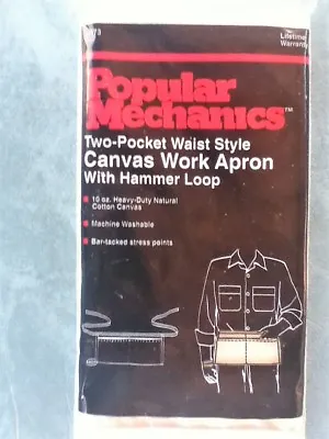 Two-Pocket Waist Style Canvas Work Apron With Hammer Loop • $4