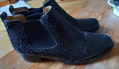 Gabor Black Snakeskin Chelsea Boots 5 • £15