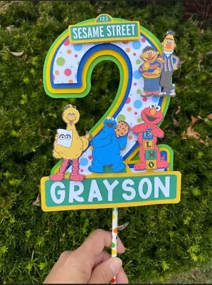 Elmo  Cake Topper Birthday Personalized With Name And Age • $18.99