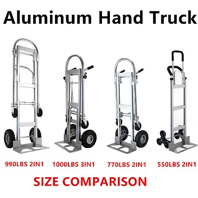 Heavy Duty Aluminum Hand Truck Convertible Folding Dolly Cart Stair Climber Cart • $175.90