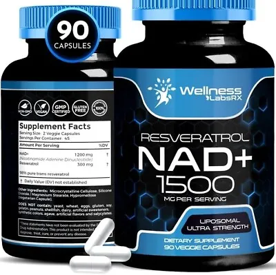 NAD Supplement 1500Mg - Liposomal NAD+ Supplement With Resveratrol Nad Plus Bo • $35.39