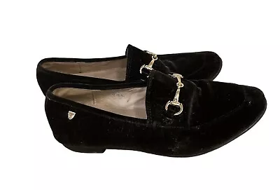 Venettini Girls Velour Velvet Loafers Brown Size 36 4.5 5 • $38