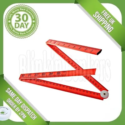 Folding Ruler Imperial Metric Rule Joiners Red Ruler Metre Long Yard Stick 3ft • £4.29