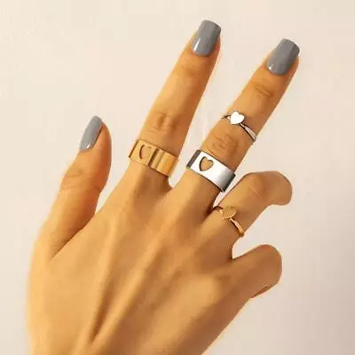 Butterfly Knuckle Rings Set Hollow Open Finger Lover Couples Adjustab Sell • $1.07