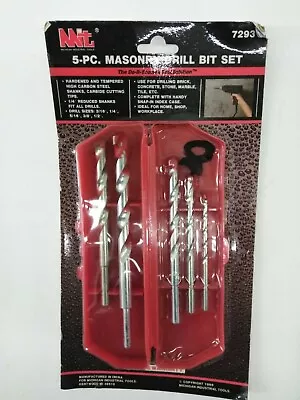  Vintage MIT Michigan Industrial Tools 5 Piece Masonry Drill Bit Set  Yr-(1996) • $7.98