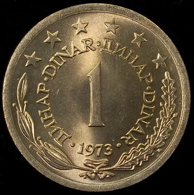 Yugoslavia 1 Dinar 1973 (GLIU-001) • £1.50