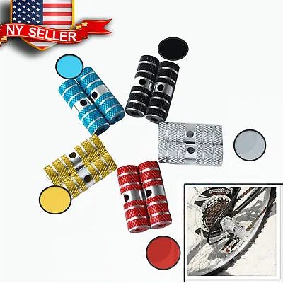 Small Tough Aluminum Foot BMX Bike Pegs Black Gold Red Blue UPick 2PC 4PC • $12.99