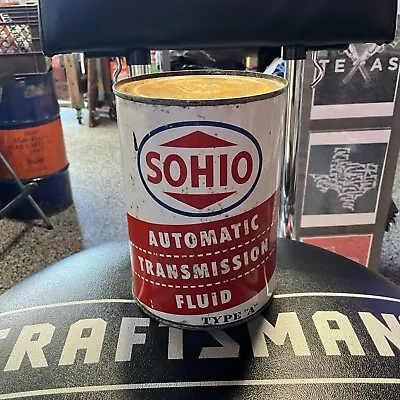 NOS Full Sohio Automatic Transmission Fluid ATF Oil Can Metal Quart • $89.50