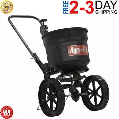 Agri-Fab 50-lb Push Broadcast Spreader Lawn Equipment 10-Inch Flat Free Tires • $77.20