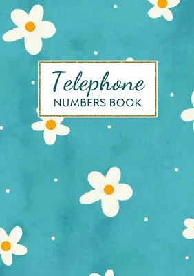 Telephone Numbers Book: A5 Phone Directory Book With A-Z Index Printed | Flower • £7.55