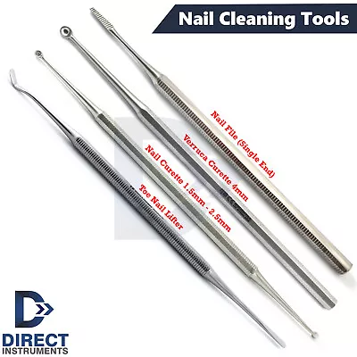 4Pcs Set Chiropody Podiatry Tool Beauty Ingrown Toenail Lifter Nail File Curette • $12.04