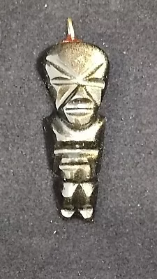Vintage Gold Sheen Obsidian Aztec Pendant • $12.98