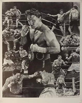 Vinny Paz Collage Charcoal Art Print Boxing Fight Poster • $19.95