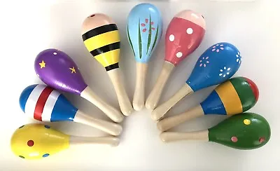 Baby Rattle Wooden Maraca Baby Sensory Child Musical Instrument Toys 1 Pc  • £2.50