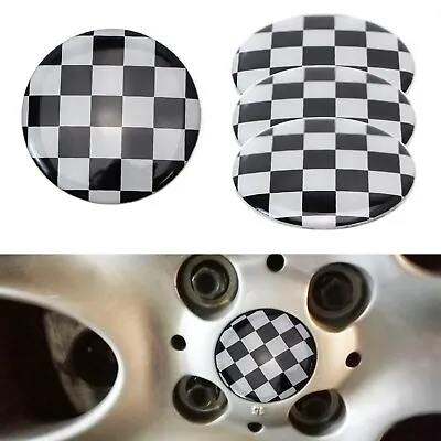 (4) Black/White Checker Pattern Style Wheel Center Cap Covers For MINI Coopers • $9.99