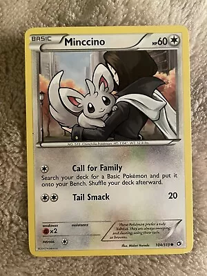 Pokémon TCG Minccino Legendary Treasures 104/113 Regular Common NM • $2