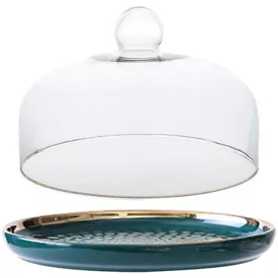 Glass Display Shelf Cake Stand With Dome Cover For Kitchen Wedding Decor-OX • £26.29
