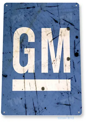 TIN SIGN GM Retro General Motors Service Auto Sales Shop Garage Store B097 • $10.25